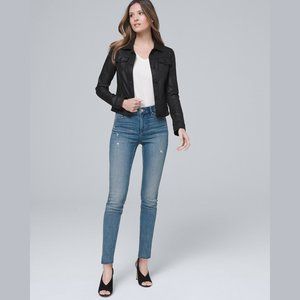 WHBM High-Rise Destructed Skinny Ankle Jeans size 6